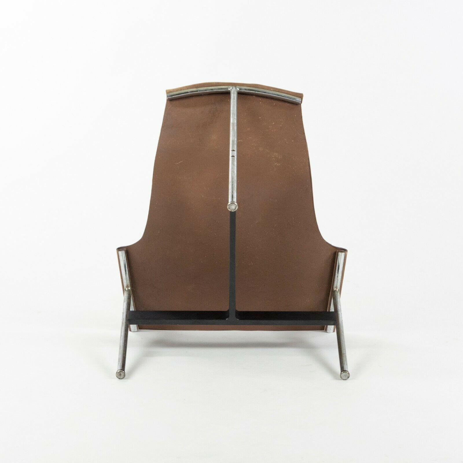 Katavolos Littel und Kelley T Stühle für Laverne International aus braunem Leder im Angebot 3