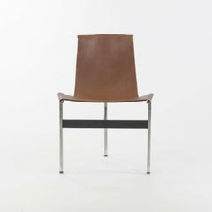 Katavolos Littel and Kelley T Chairs for Laverne International in Brown Leather