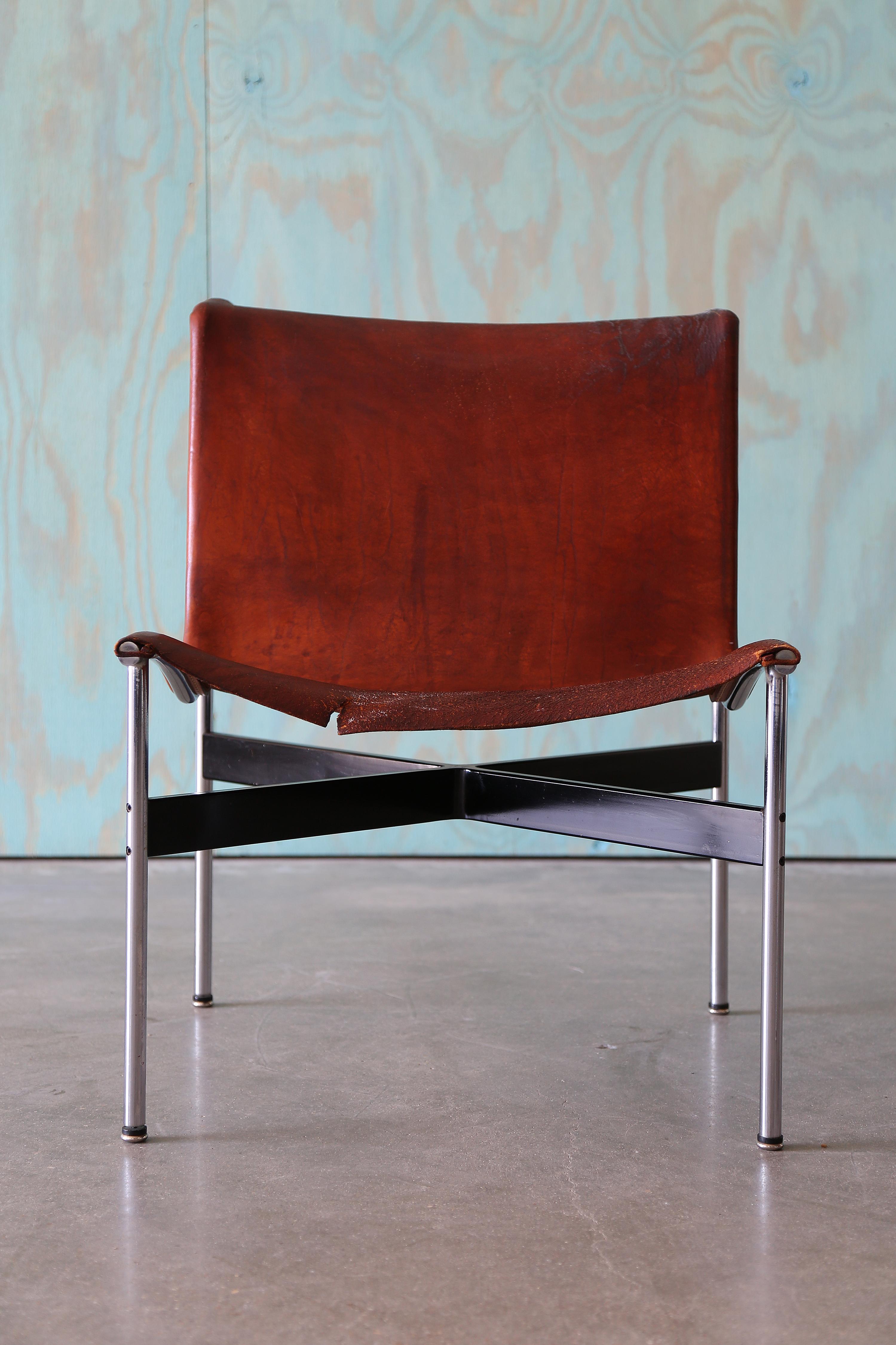 Katavolos, Littell and Kelley Leather and Chrome New York Chairs - A Pair For Sale 6