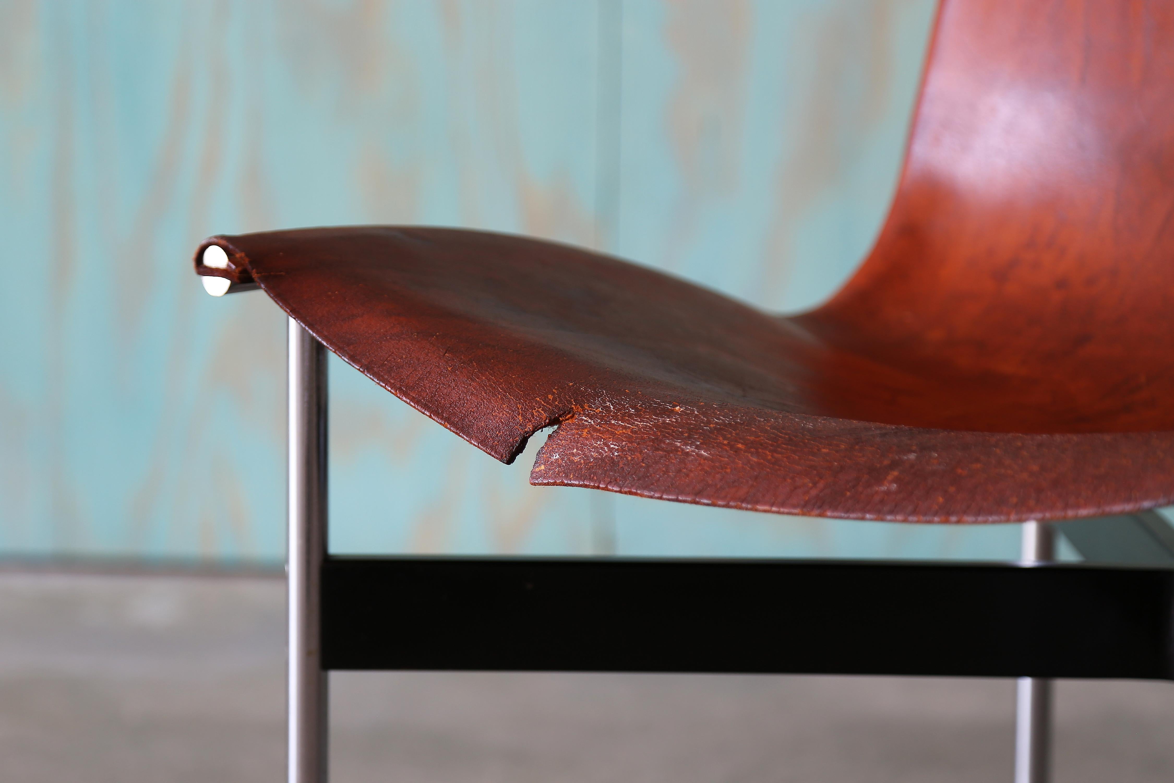 Katavolos, Littell and Kelley Leather and Chrome New York Chairs - A Pair For Sale 2