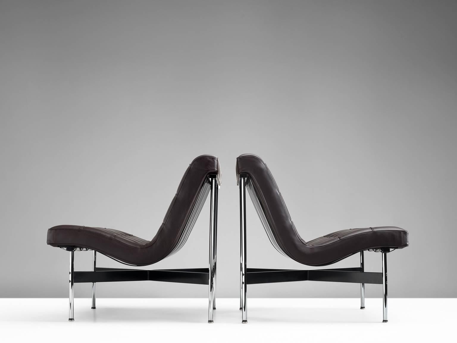 Mid-Century Modern Katavolos Littell and Kelley Pair of 'New York' Lounge Chairs