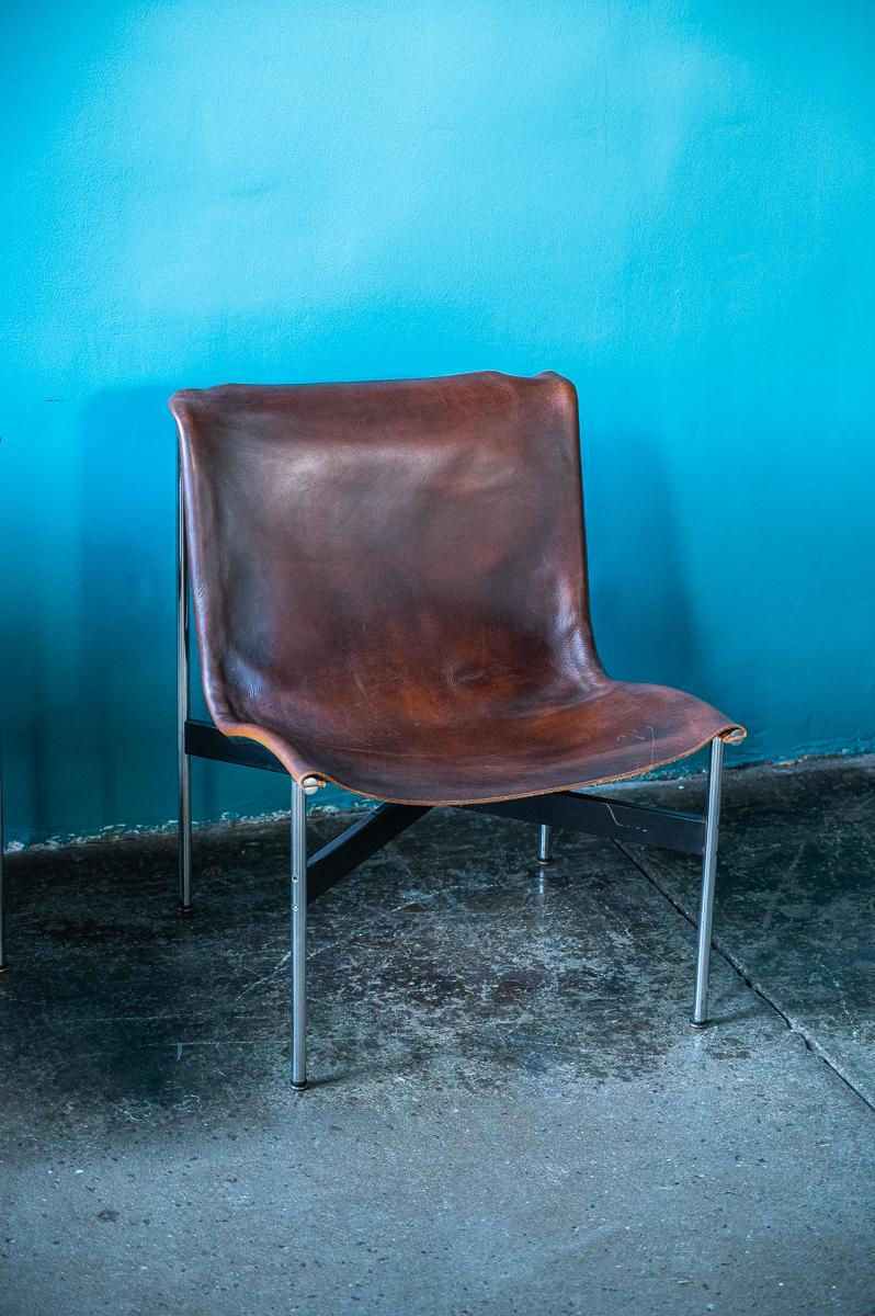 Mid-20th Century Katavolos, Little & Kelly Brown Leather Chairs