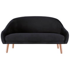Kate 2-Seat Sofa with Velvet and Cooper