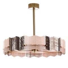 Kate 6-Light Pink and Silvery Chandelier