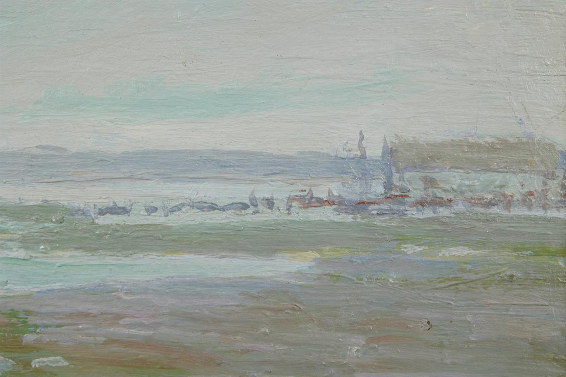 Paludi salate, paesaggio di Cape Cod, inizio del XX secolo Artista donna di New York - Painting Impressionismo di Kate A. Williams