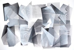 City Limits - Abstract geometric print on paper, Modern Style, Monotone