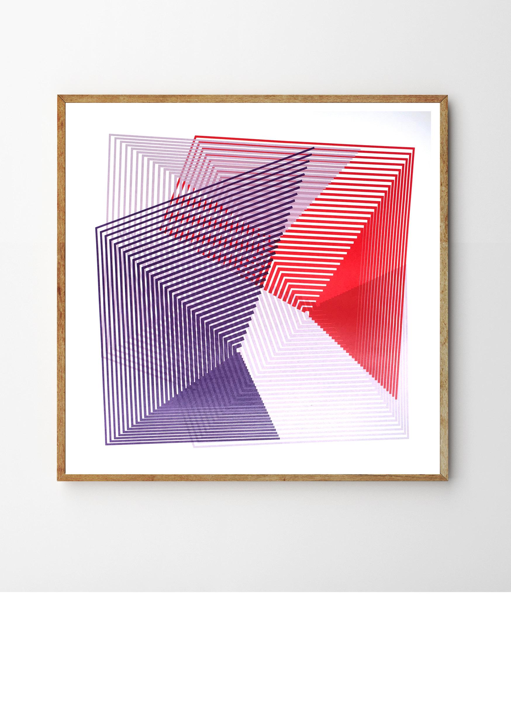 Close Connection # 1 by Kate Banazi - abstract geometric print  For Sale 1