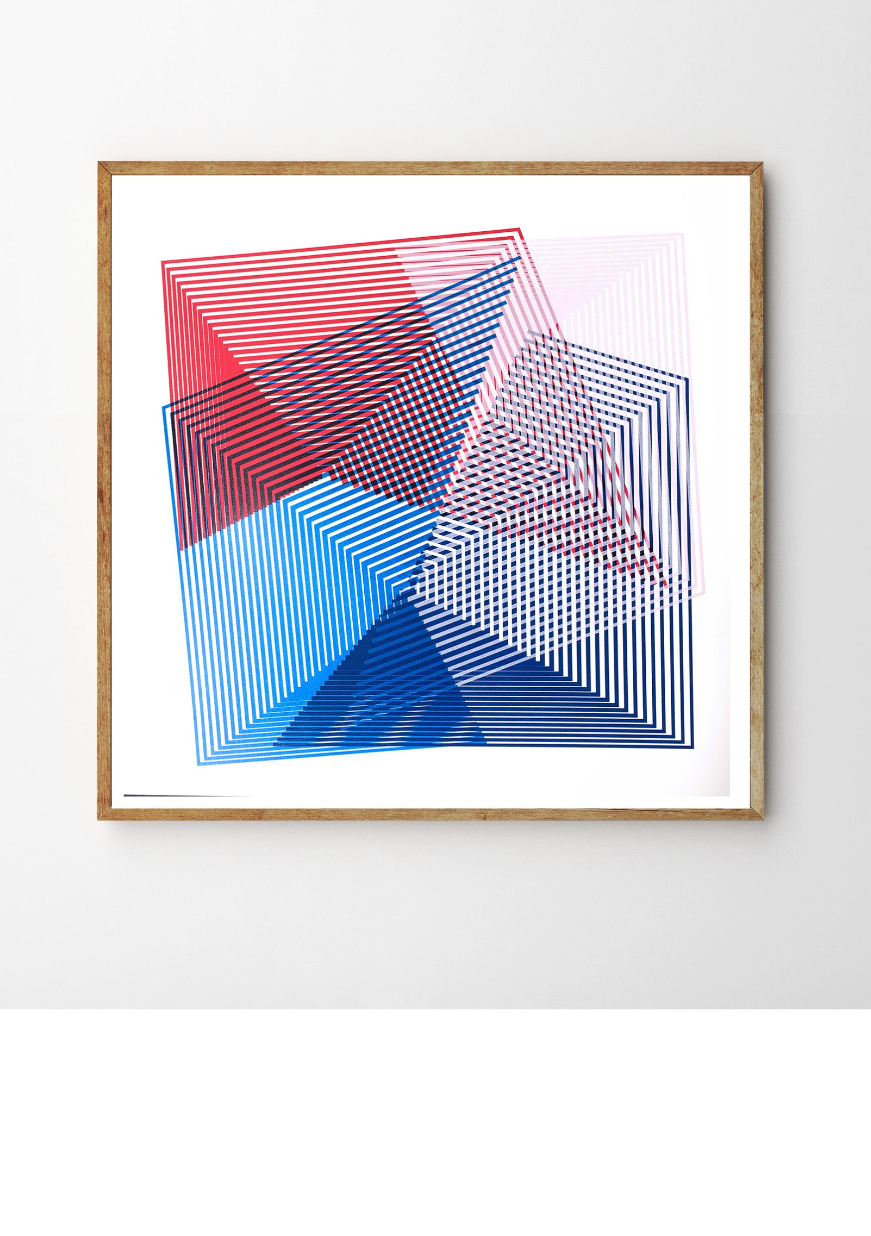 Close Connection # 2 by Kate Banazi - abstract geometric print  For Sale 1