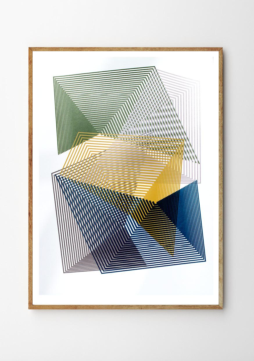 Couleur Cryptic n° 4 de Kate Banazi - impression géométrique abstraite en vente 1