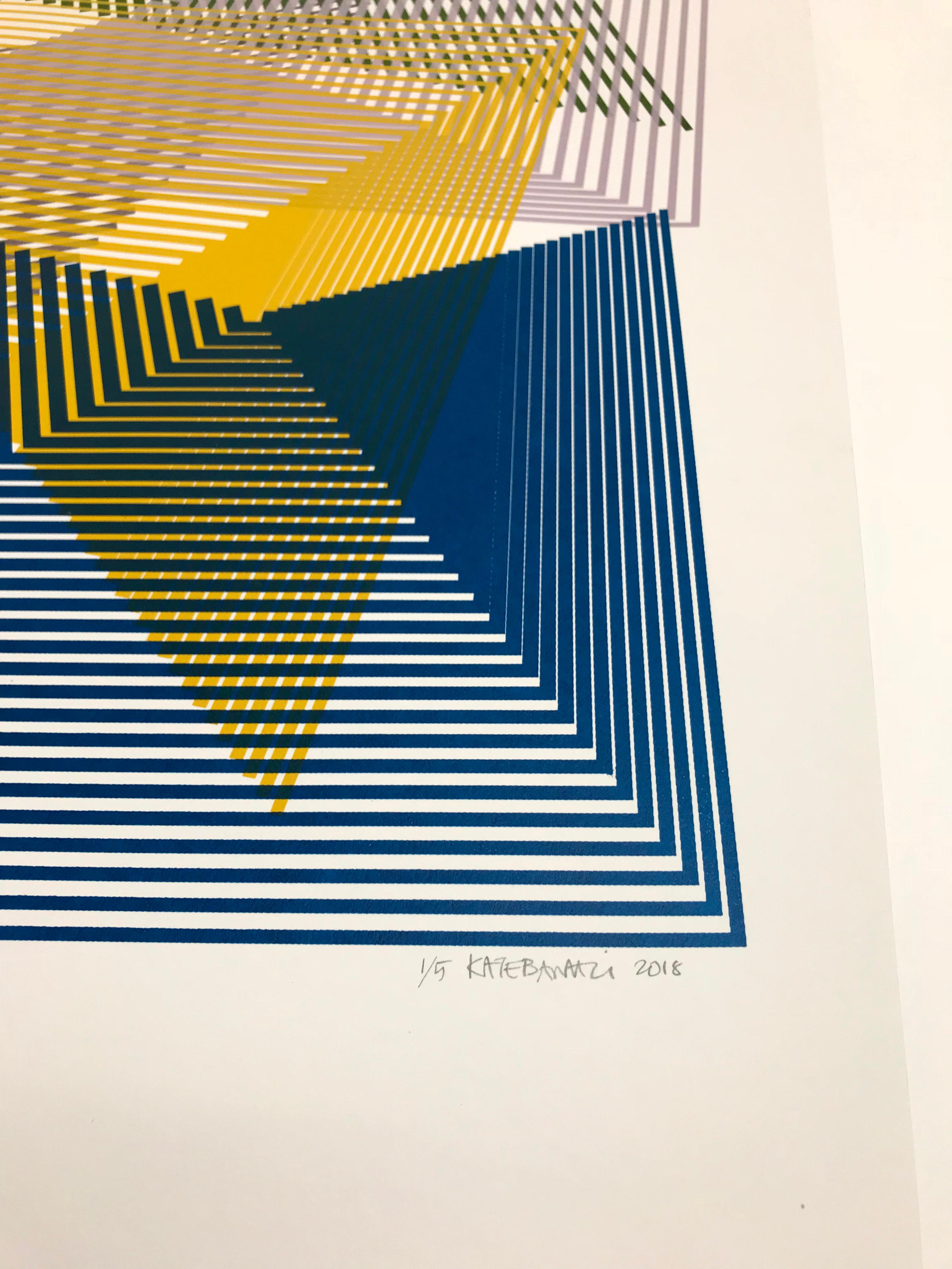 Couleur Cryptic n° 4 de Kate Banazi - impression géométrique abstraite en vente 3
