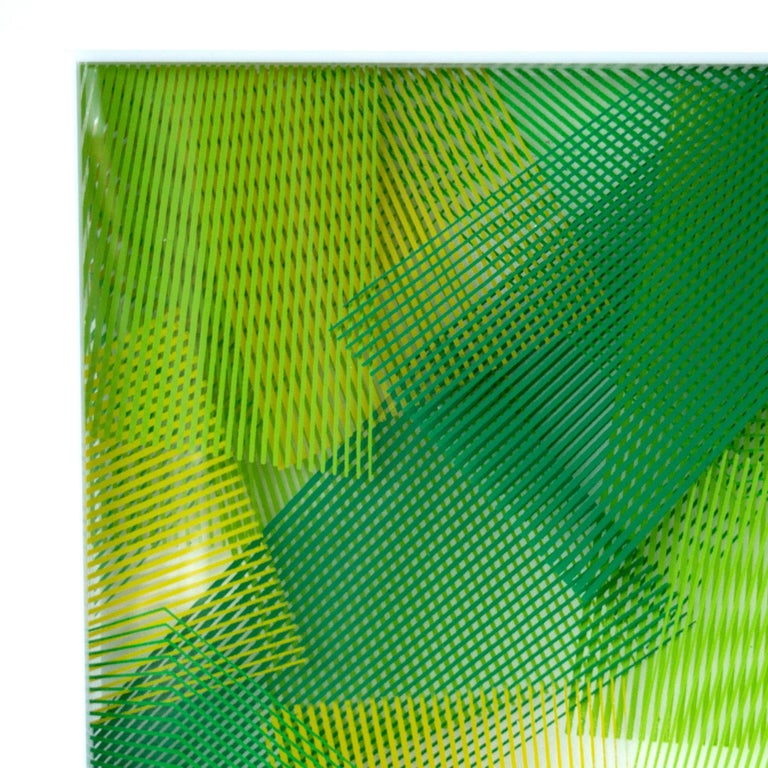 Through the Square Window #66 - Green Abstract Sculpture by Kate Banazi