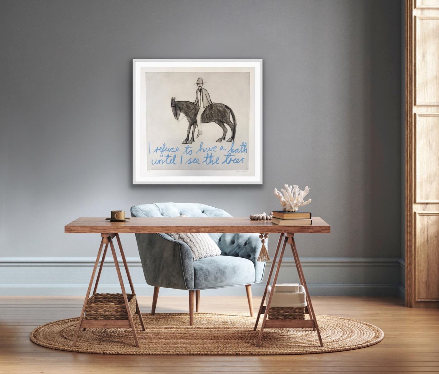 I Refuse To Have A Bath Until I See The Trees, original, contemporary art - Print by Kate Boxer