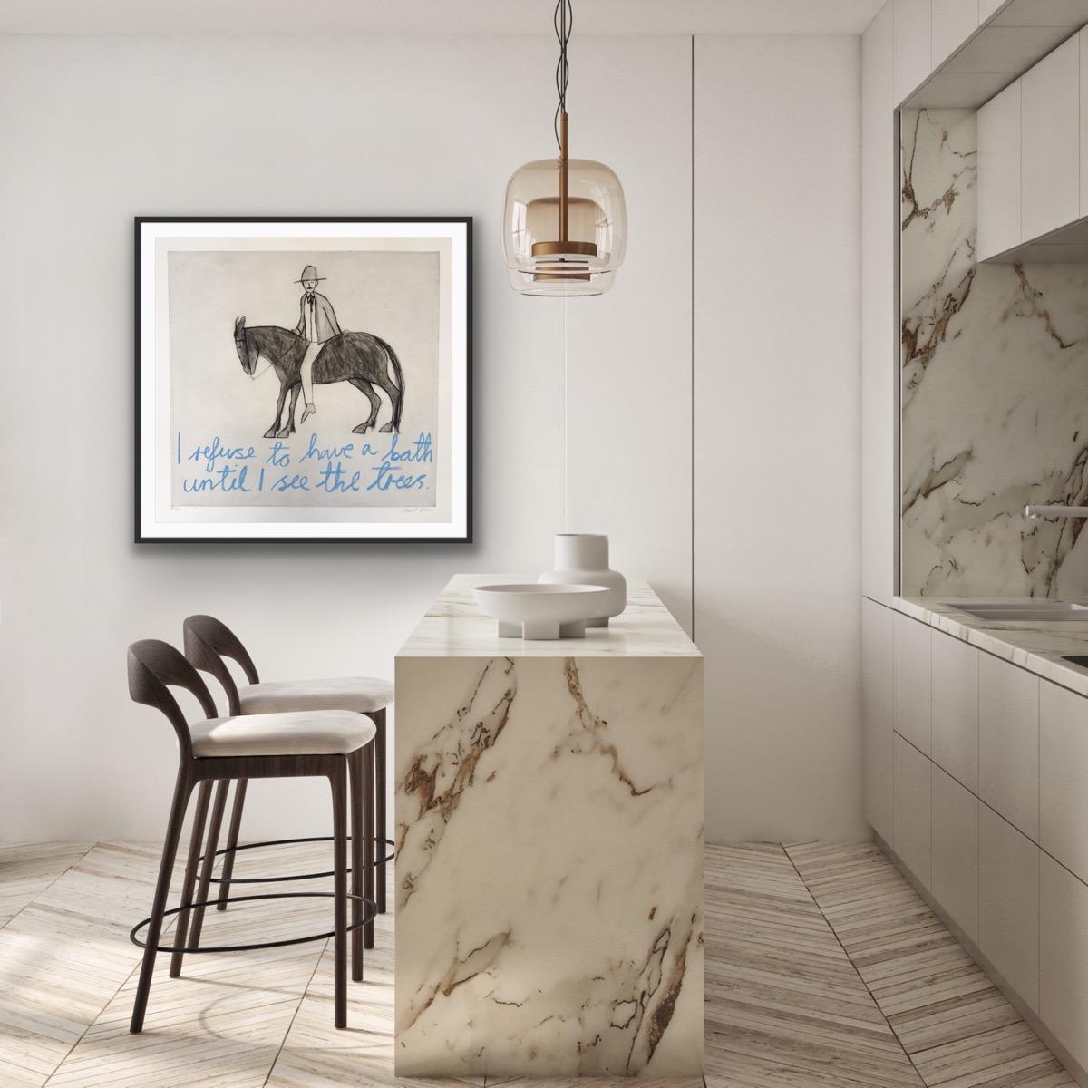 I Refuse To Have A Bath Until I See The Trees, original, contemporary art - Contemporary Print by Kate Boxer