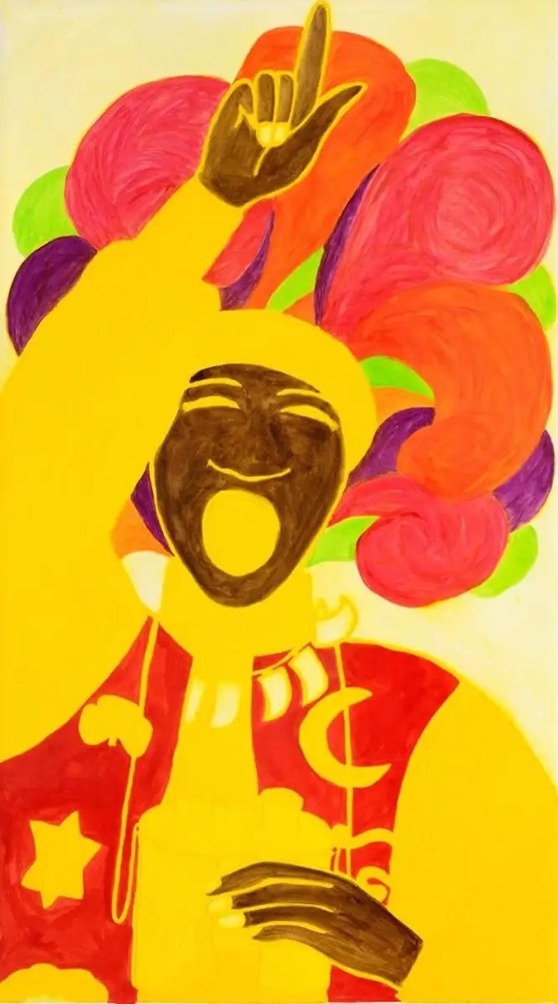 Kate Boxer Portrait Print - Ras Prince Monolulu