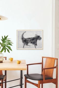 Fig, Kate Boxer, limited edition print of a dog black and white