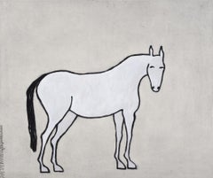 Austen, Kunstdruck, Pferd, Tierdruck, Cartoon-Stildruck 