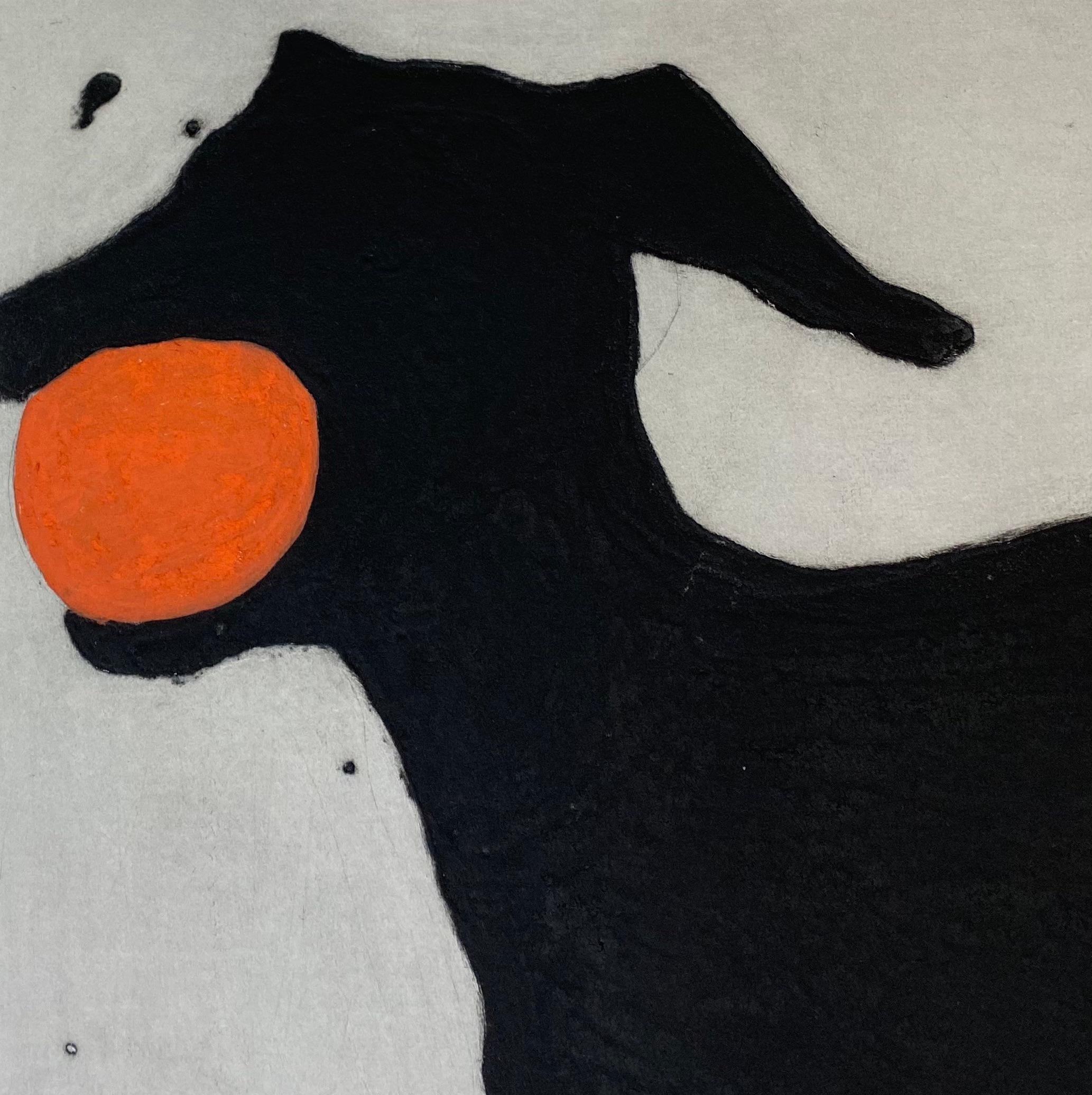 Backy, Contemporary Animal Art, Black Dog Art, Bright Minimalist Art im Angebot 3
