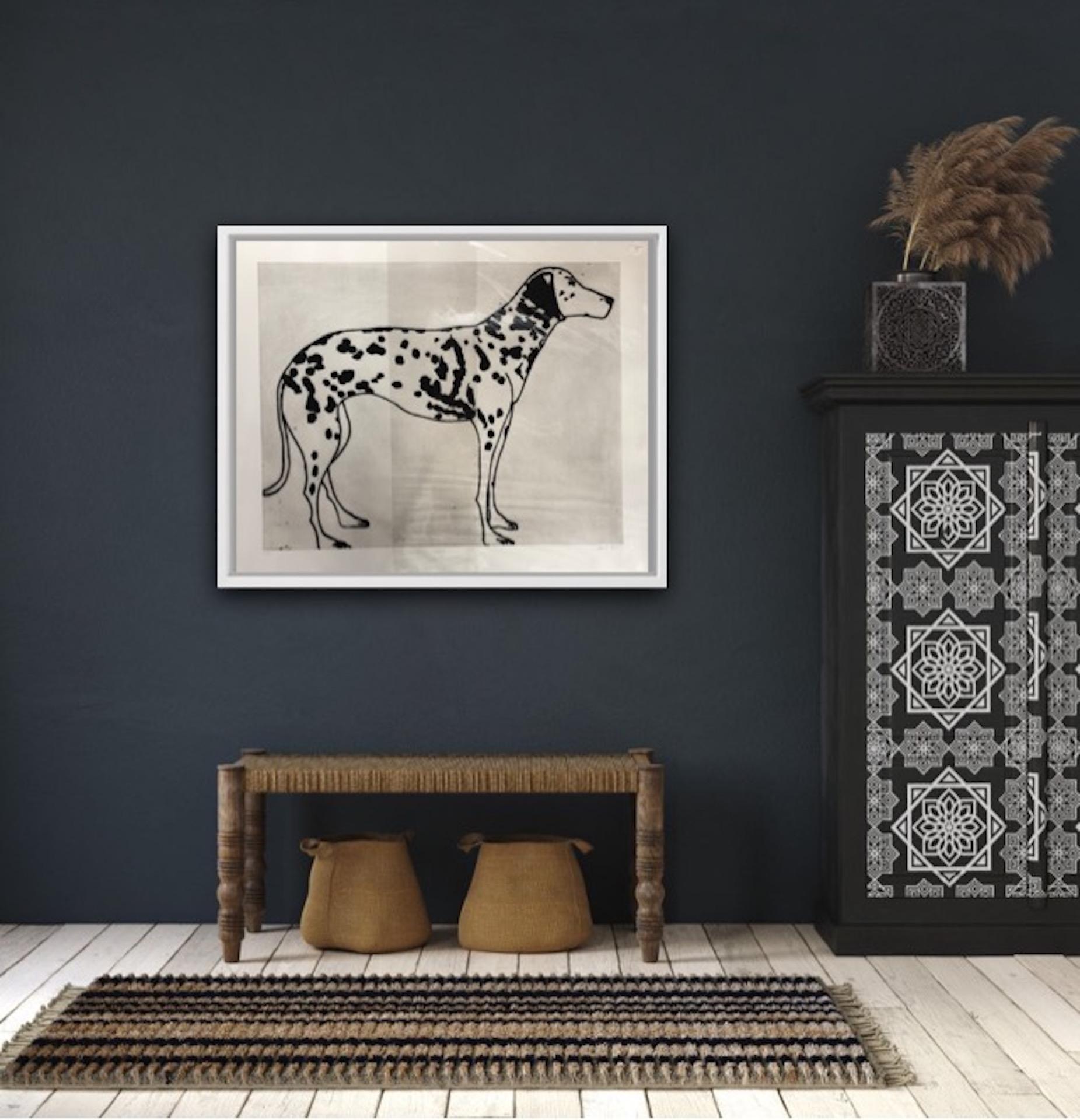 Black and White Dalmatian, Kate Boxer, Animal Art, Dog Print, Drypoint Print 10