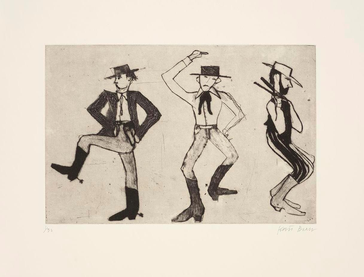 Cowboy Dancers, Limited edition print, Cowboy, Dancing, Black and white print For Sale 10