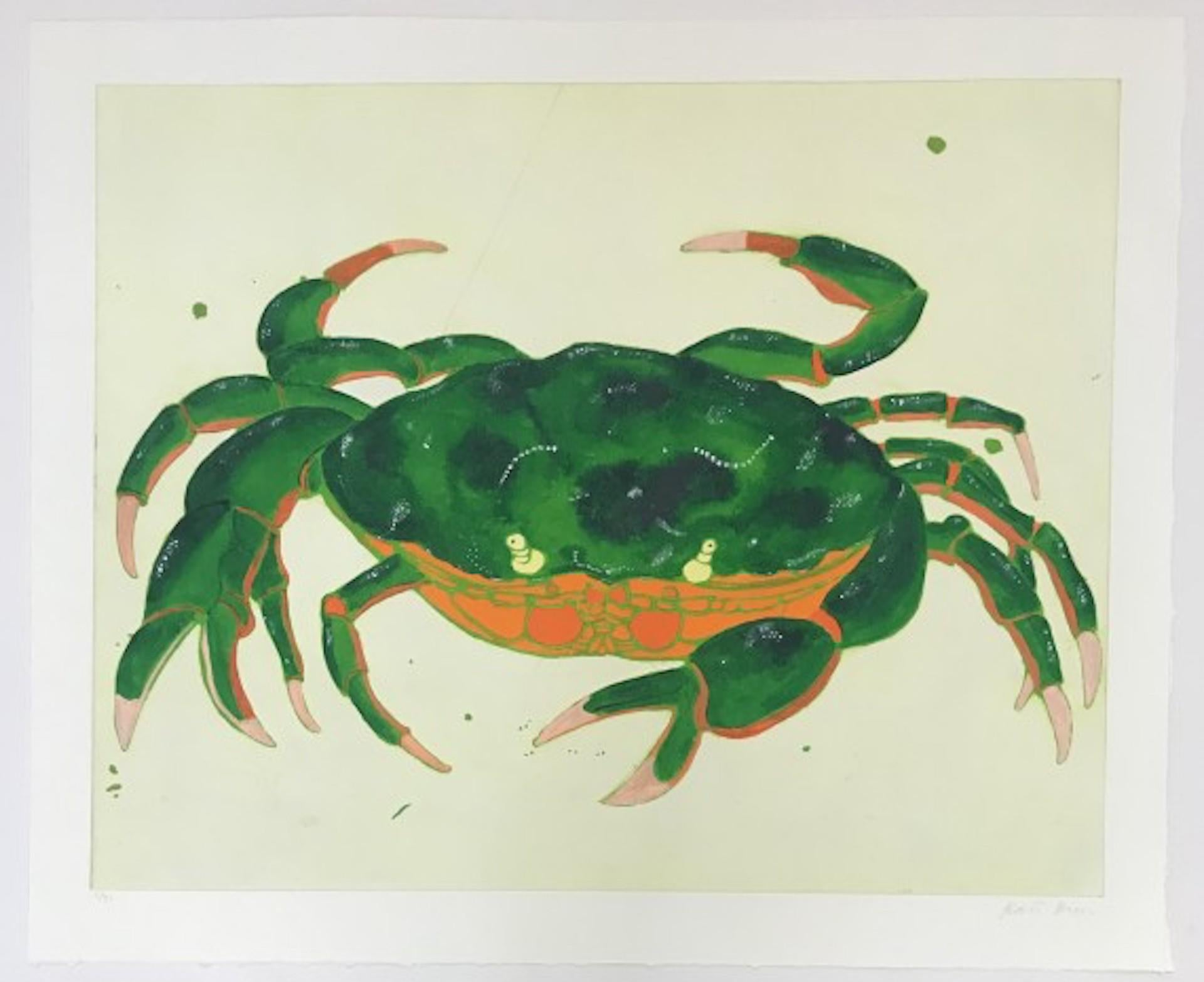 Crab, Kate Boxer, Limited Edition Print, Animal Artwork, Affordable Art, Sea Art 4