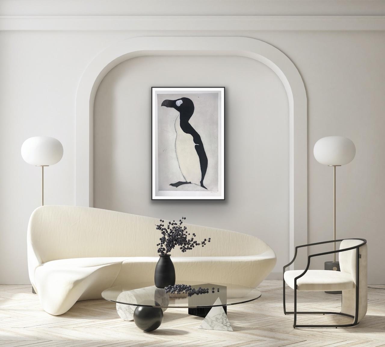 Great Auk, Animal, Bird, Penguin, Black, White For Sale 1