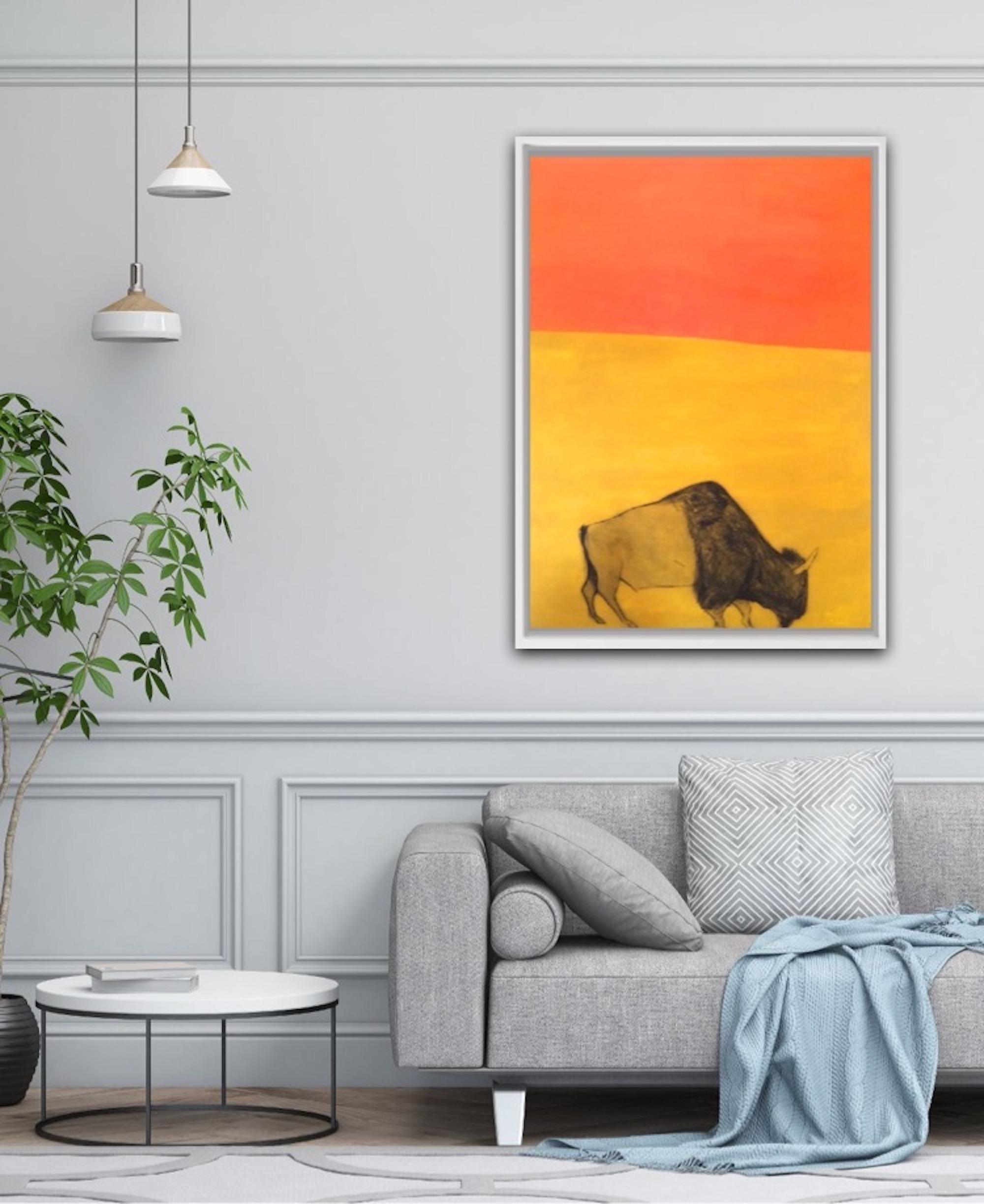 I feel like an African Prince, limited edition print, bison print - Print by Kate Boxer 