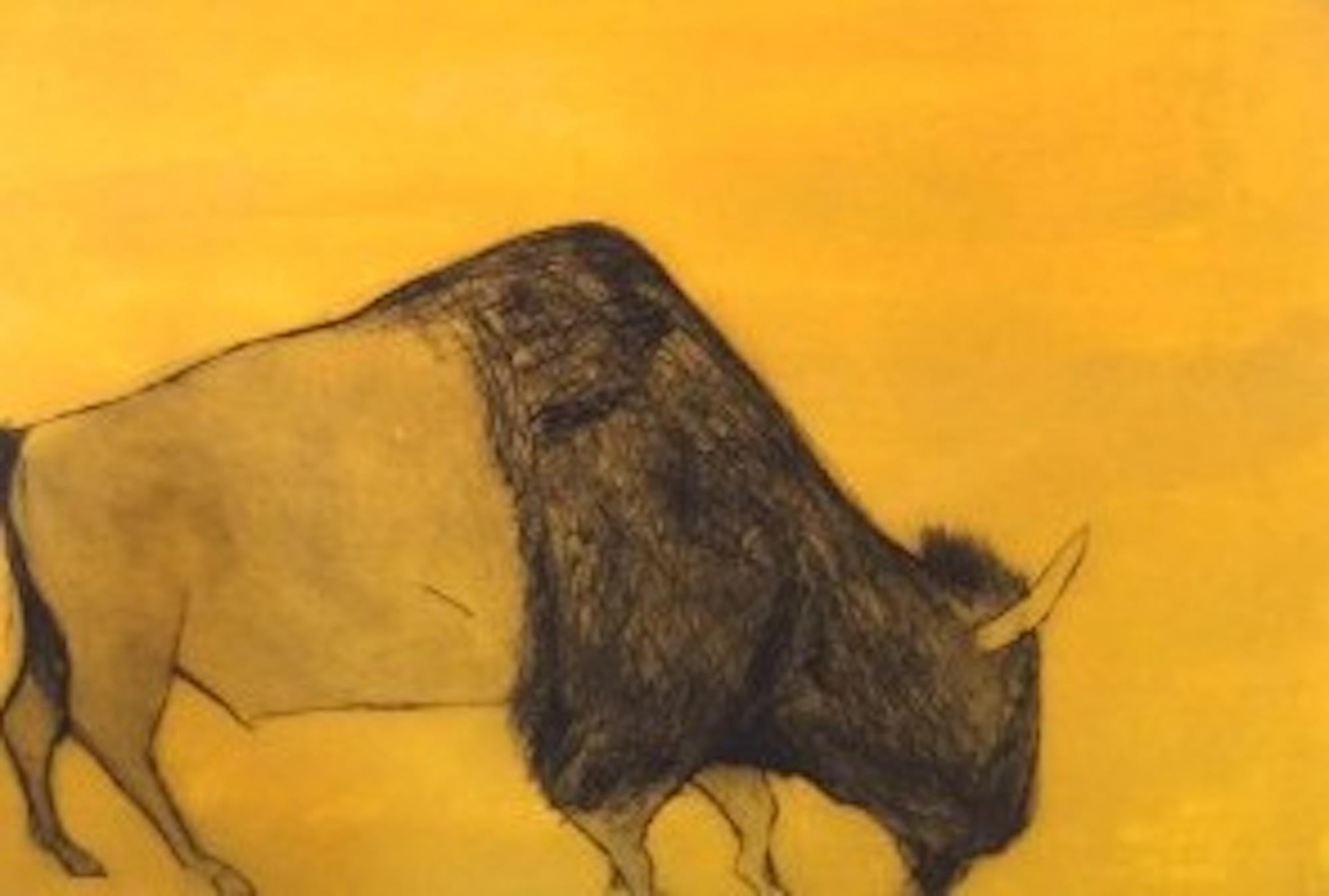 I feel like an African Prince, limited edition print, bison print - Contemporary Print by Kate Boxer 