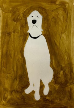 Justice, Kate Boxer, Dog Art, Drypoint Print, Contemporary Animal Art 