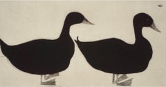 Kate Boxer, Ducks, Contemporary Animal Prints, Drypoint Print, Minimalistic Art