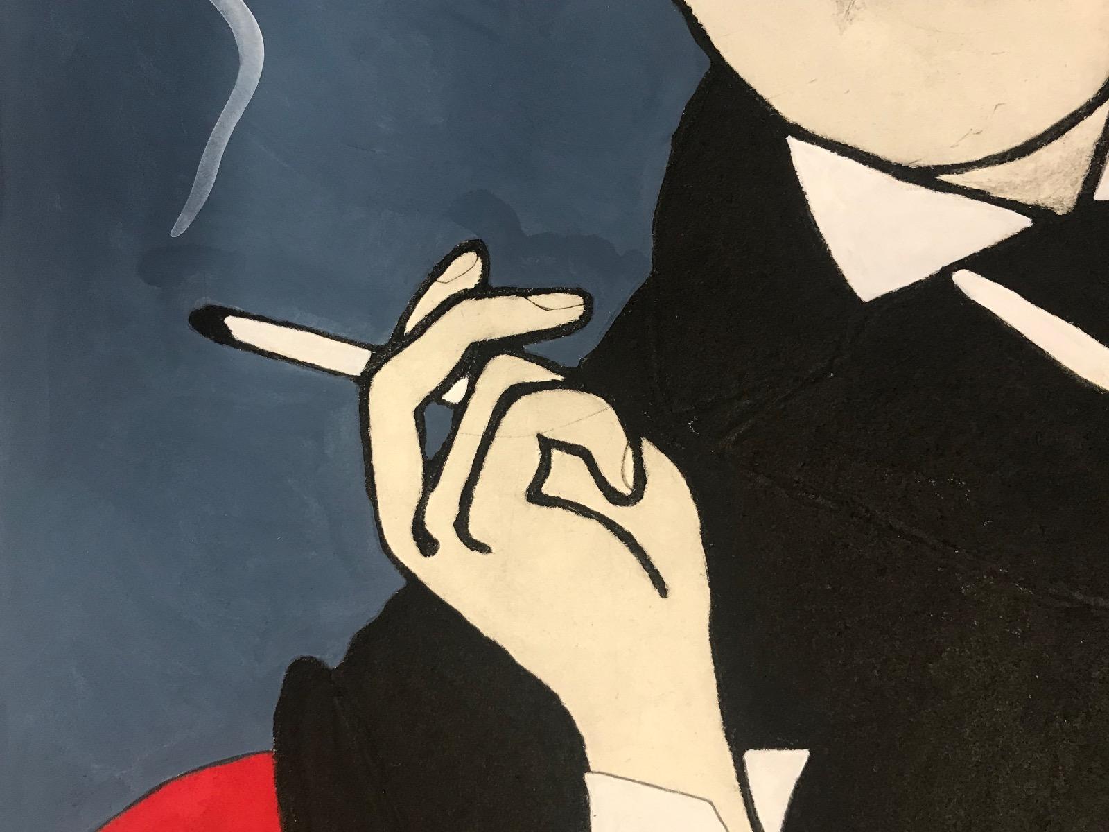 Oscar Wilde, Kunstdruck, Mann, Person, Rauchen, Zigaretten im Angebot 3