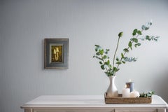 "Setas, Toscana" Obra de Arte Original, Oro de 24kt sobre Vidrio de Museo