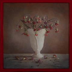 Carnations, White Vase