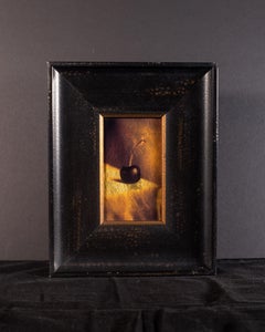 Kirschbaumholz, Fotografie auf Glas, Rückseite mit Blattgold, gerahmt, signiert und nummeriert 