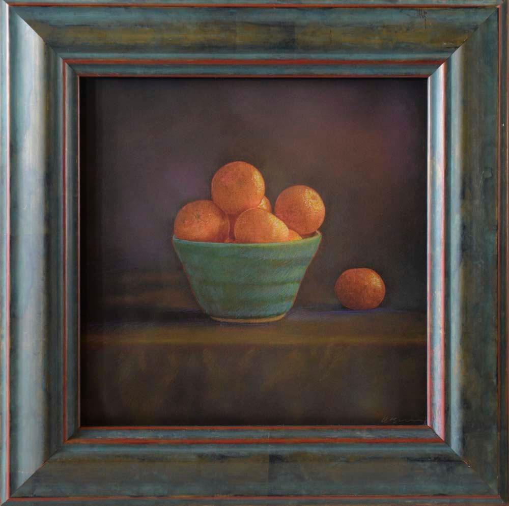 Mandarines in Blue Vase 