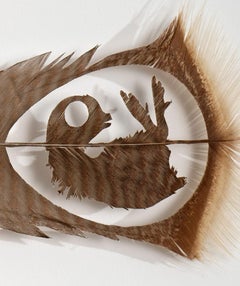 "Embryo 5" (2021), By Chris Maynard, Original Feather Carving