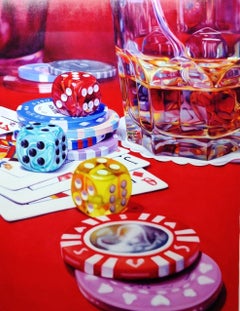 Casino Gala Series: Photorealist Oil Painting on Board, Unframed