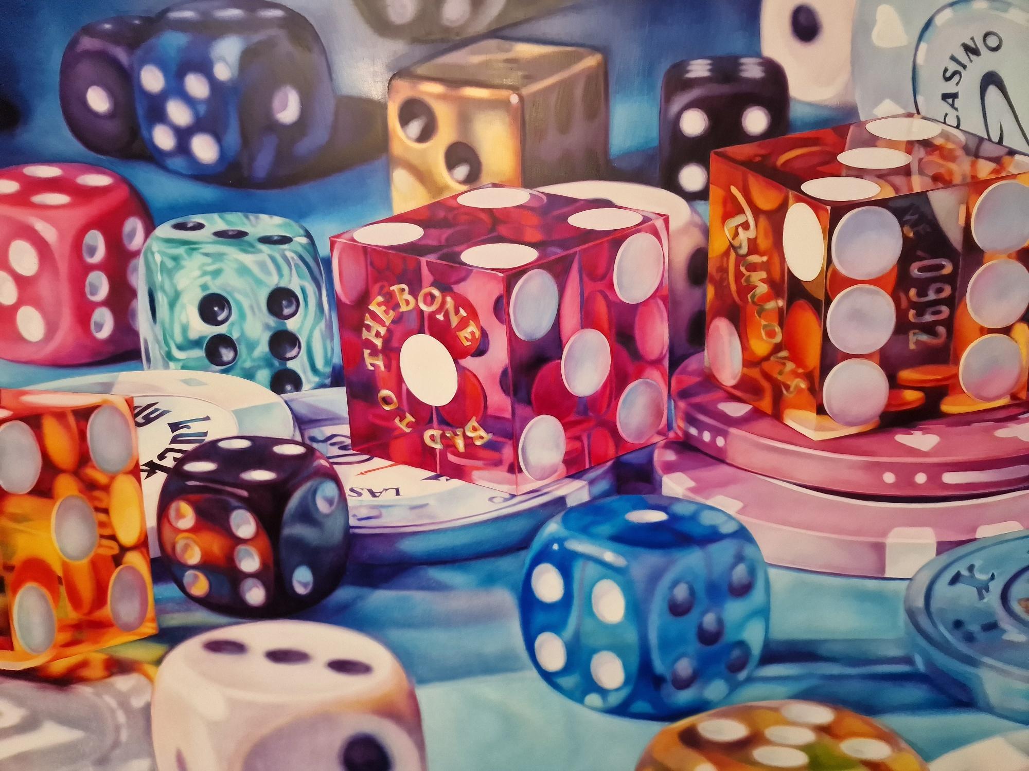 Casinò di Londra - Painting Contemporaneo di Kate Brinkworth