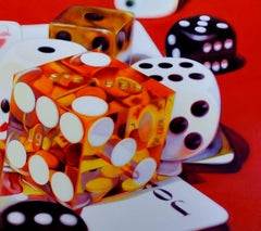 MGM Grand - Kate Brinkworth, fotorealista, dadi, casinò, pittura, soldi, vegas