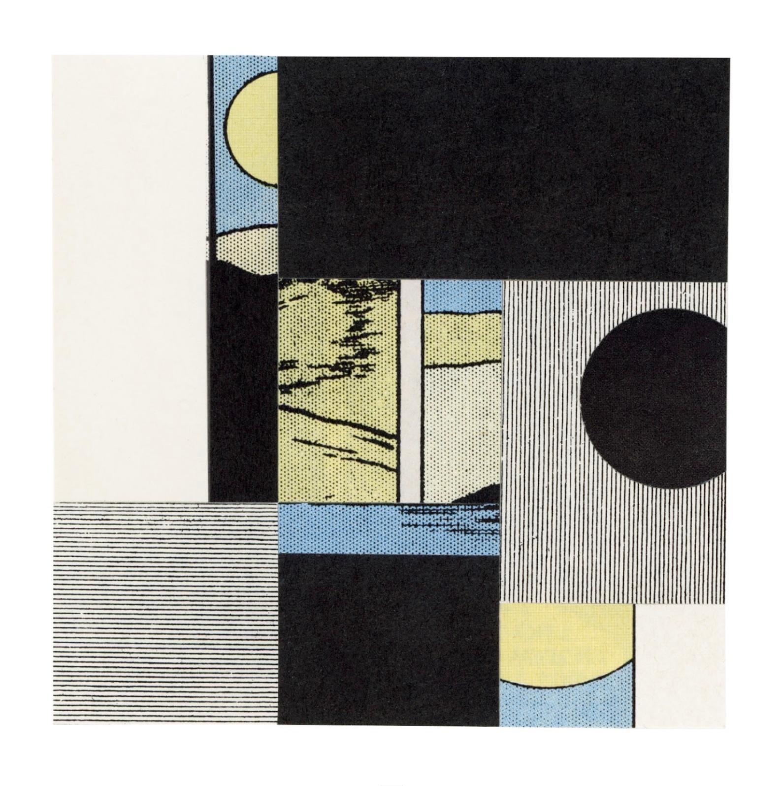 March Moon : Collage on paper - Mixed Media Art by Kate Castelli