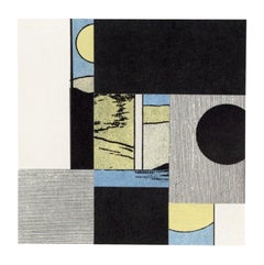 March Moon : Collage on paper