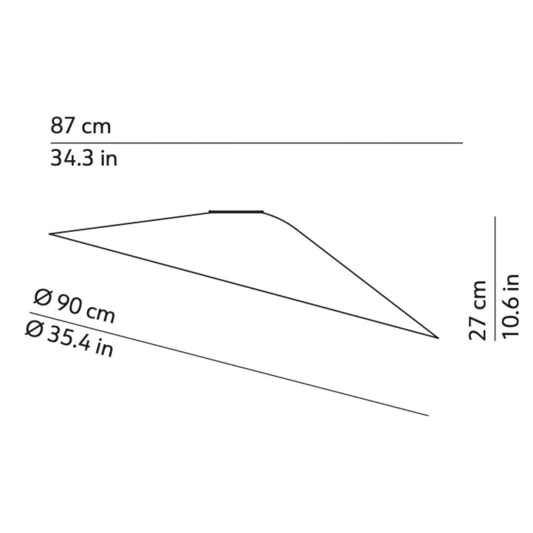 Mid-Century Modern PlafonnierKate en métal et diffuseur en opale pour KDLN en vente