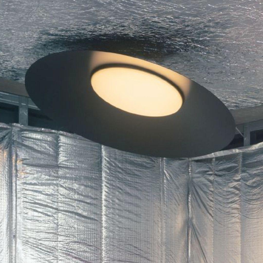 Italian 'Kate' Ceiling Lamp in Metal and Opal Diffuser for KDLN For Sale