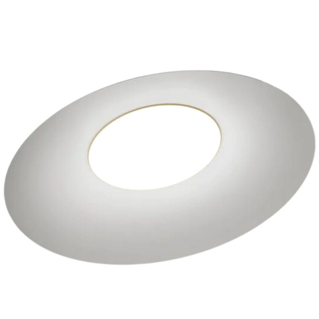Aluminum 'Kate' Ceiling Lamp in Metal and Opal Diffuser for KDLN For Sale