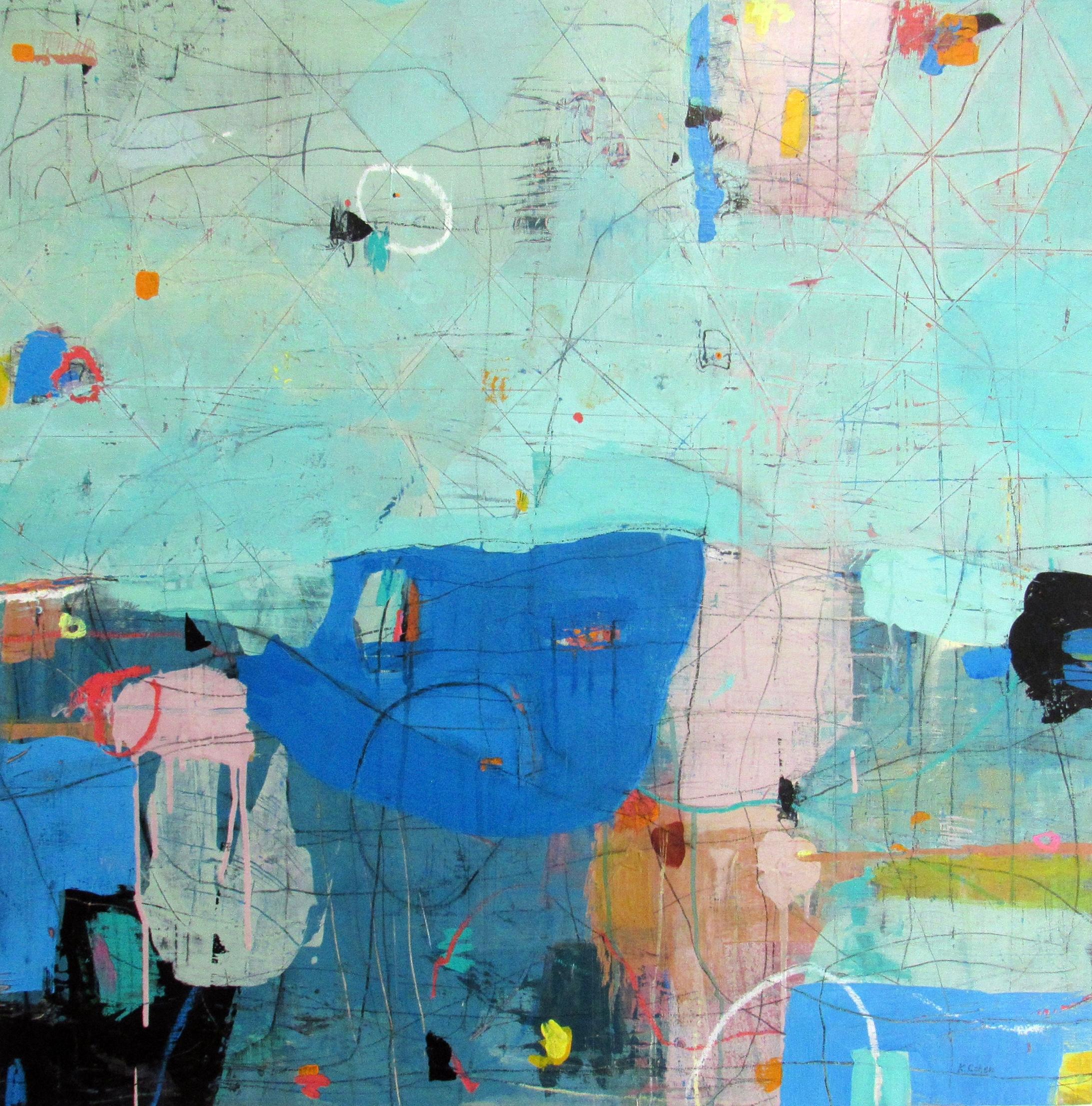 “JUST A PERFECT DAY” 2024 Colorful Whimsical Surrealist Painting - Female Artist 2