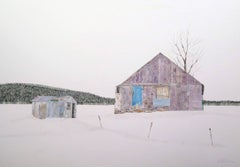 Looking up at the Purple Cabin