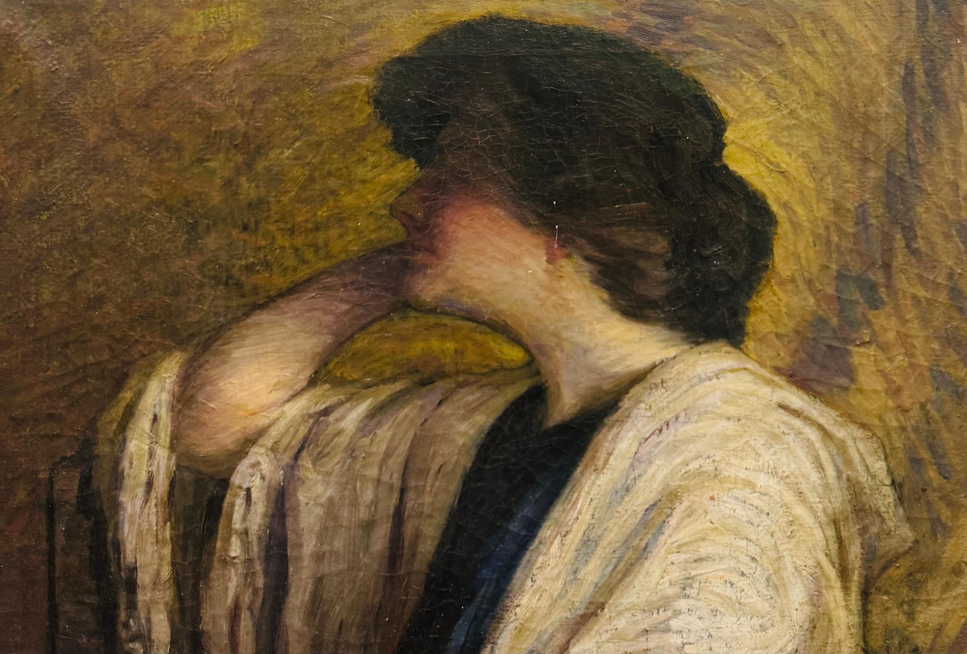 ARTISTE DU KENTUCKY Impressionniste Femme avec châle en vente 1