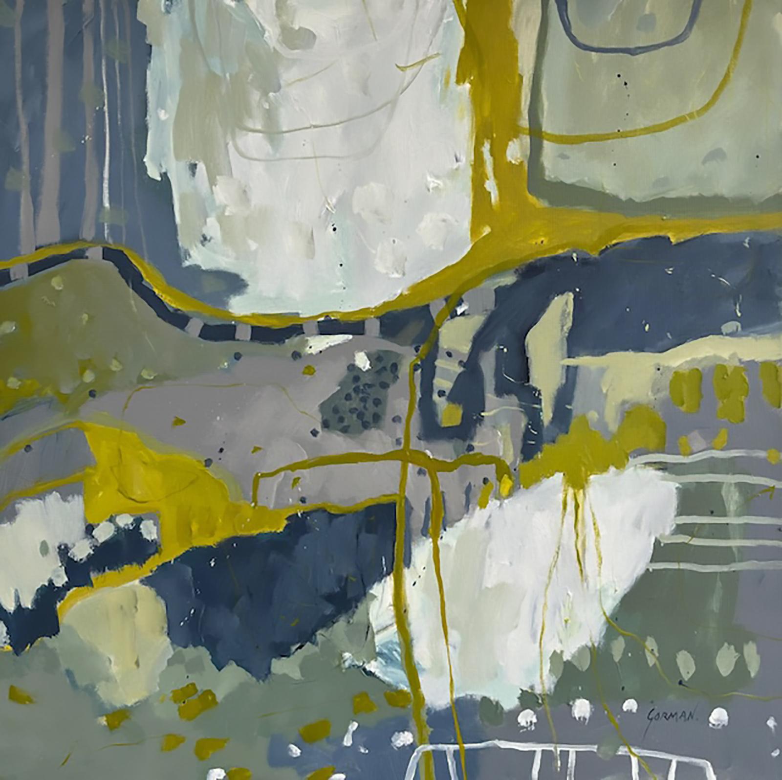 Kate Gorman Abstract Painting - Moonlight Walk