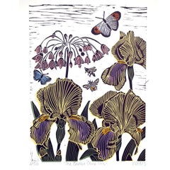 Benton Olive Iris, édition limitée, Nature, Floral 