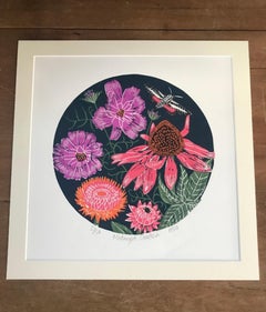 Kate Heiss, Mitternachtsgarten, Blumendruck, limitierte Auflage, preisgekrönte Kunst