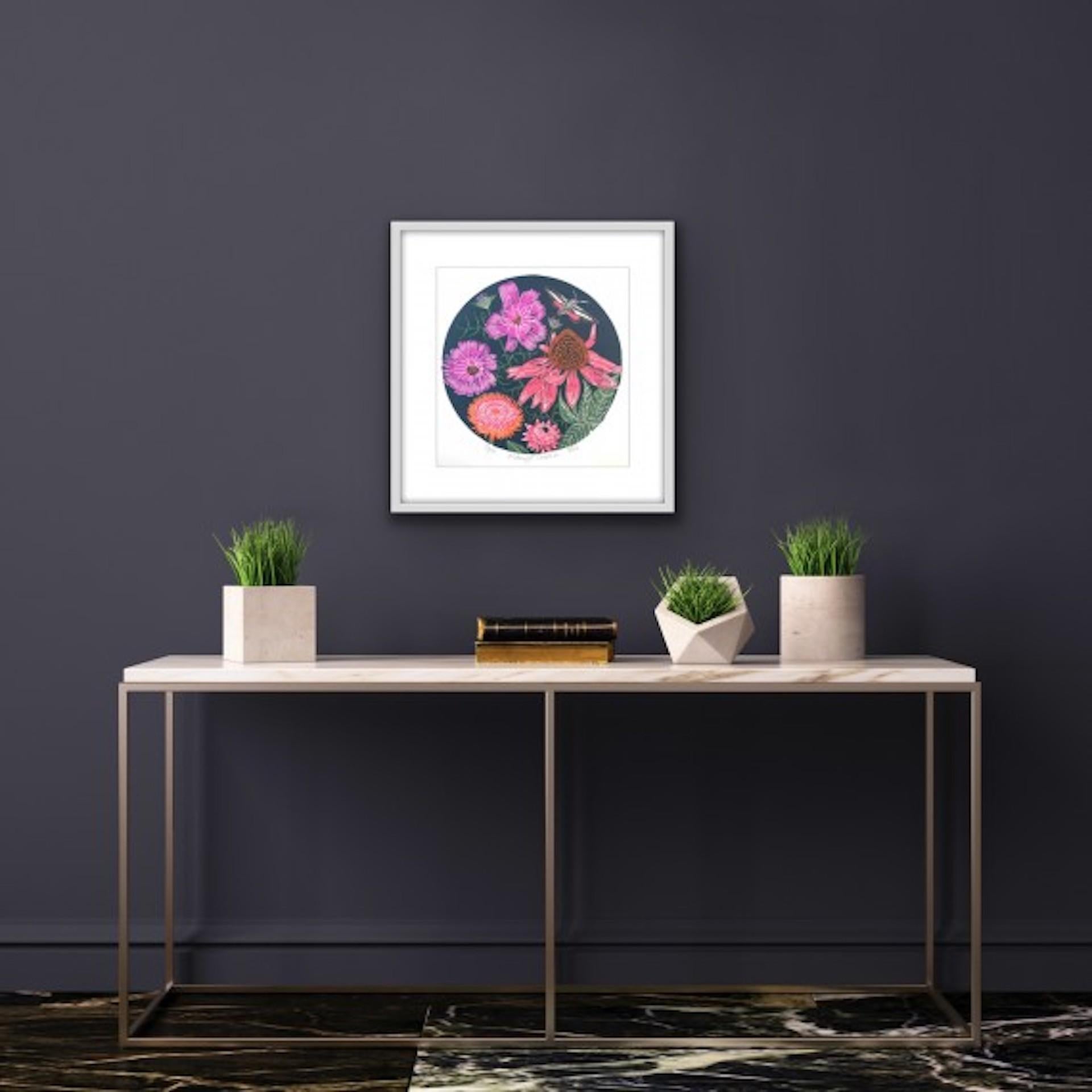 Kate Heiss, Midnight Garden, Floral Print, Limited Edition Print, Affordable Art For Sale 3
